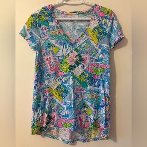 Lilly Pulitzer Etta V-Neck Tee XS